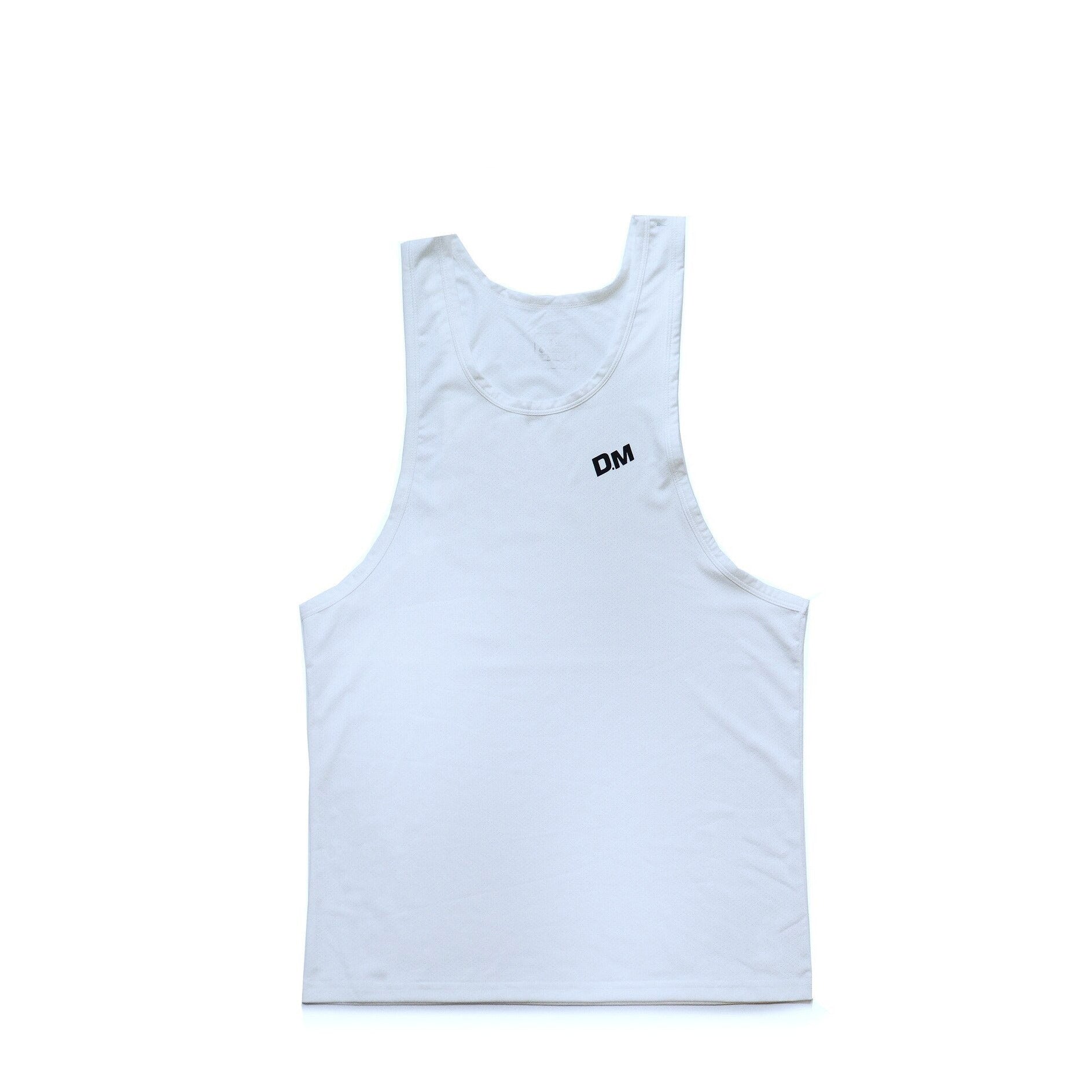 white Gay Tops | DM Men's Mesh Muscle Tank Top - pridevoyageshop.com - gay men’s gym tank tops, mesh tank tops and activewear