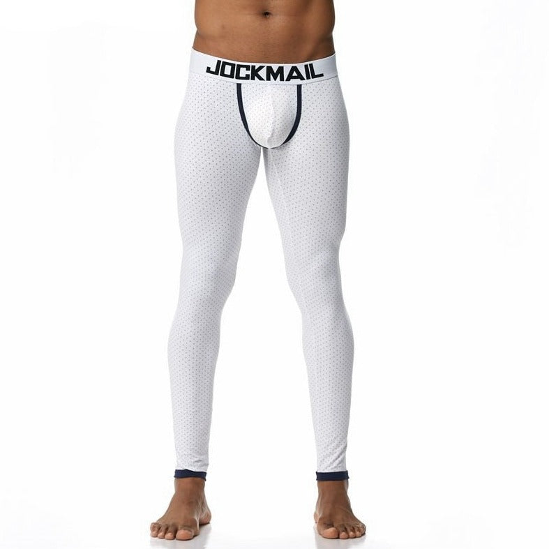 sexy gay man in white Gay Leggings | Men's WFH Thermal Leggings - pridevoyageshop.com - gay men’s underwear and activewear