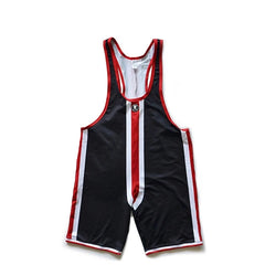 black DM Striped Wrestling Singlet - Men's Singlets, Bodysuits, Rompers & Jumpsuits - pridevoyageshop.com