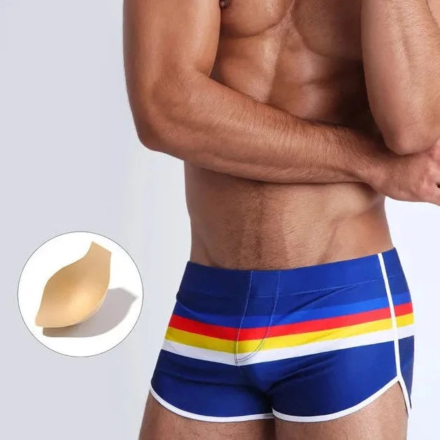 a hot gay man in blue Men's Beach House Swim Briefs - pridevoyageshop.com - gay men’s underwear and swimwear