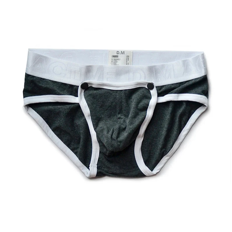 gray DM Unhook Detachable Briefs - pridevoyageshop.com - gay men’s thongs, boxers, briefs and jockstraps