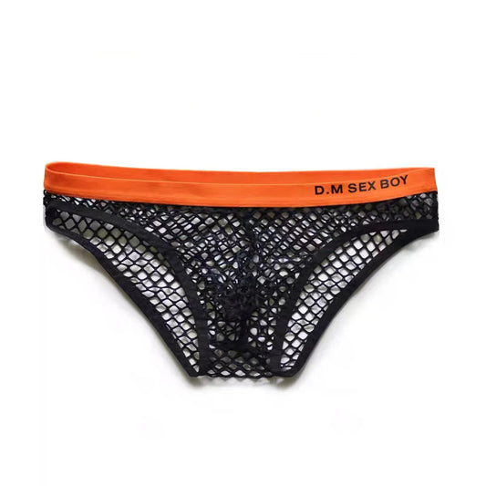 black DM Sexy Boy Fishnet Briefs - pridevoyageshop.com - gay men’s underwear and swimwear