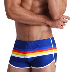 a hot gay man in blue Men's Beach House Swim Briefs - pridevoyageshop.com - gay men’s underwear and swimwear