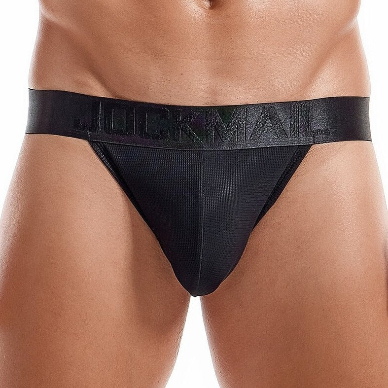 black Jockmail Fiesta Rave Bikini Briefs | Gay Men Underwear- pridevoyageshop.com - gay men’s underwear and swimwear