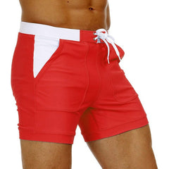 hot gay man in red Gay Swimwear & Beachwear | Drawstring Boxer Swim Trunks - pridevoyageshop.com - gay men’s underwear and swimwear