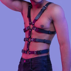 Men's Full Body Bondage Leather Harness: Sexy Clubbing Outfits and gay lingerie- pridevoyageshop.com - gay men’s harness, lingerie and fetish wear