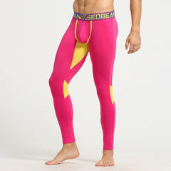 sexy gay man in pink Gay Leggings | Seobean Two Toned Workout Leggings - pridevoyageshop.com - gay men’s underwear and activewear