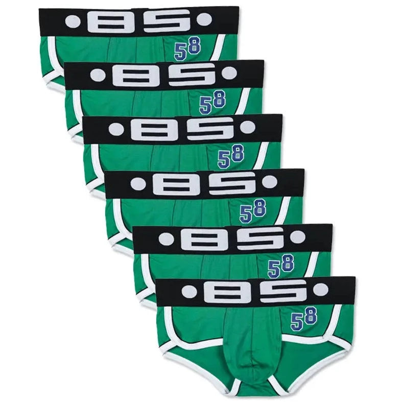 green Men's 85 Collection Running Square Cut Boxer Briefs 6-Pack - pridevoyageshop.com - gay men’s underwear and swimwear