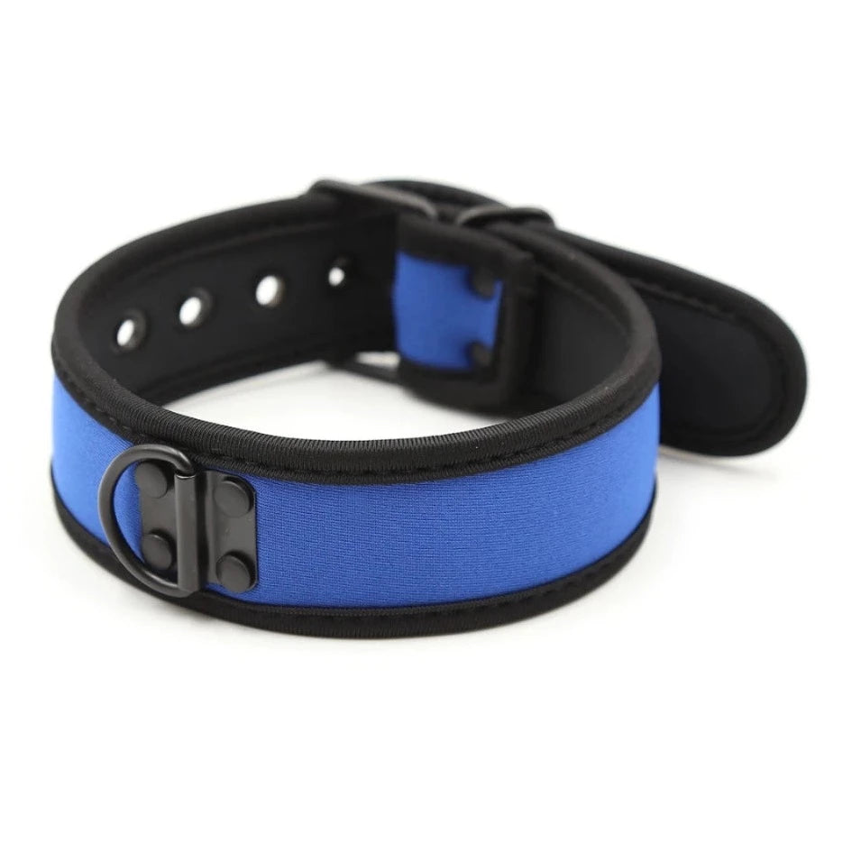 blue Gay Men's Puppy Collar - pridevoyageshop.com - gay men’s bodystocking, lingerie, fishnet and fetish wear