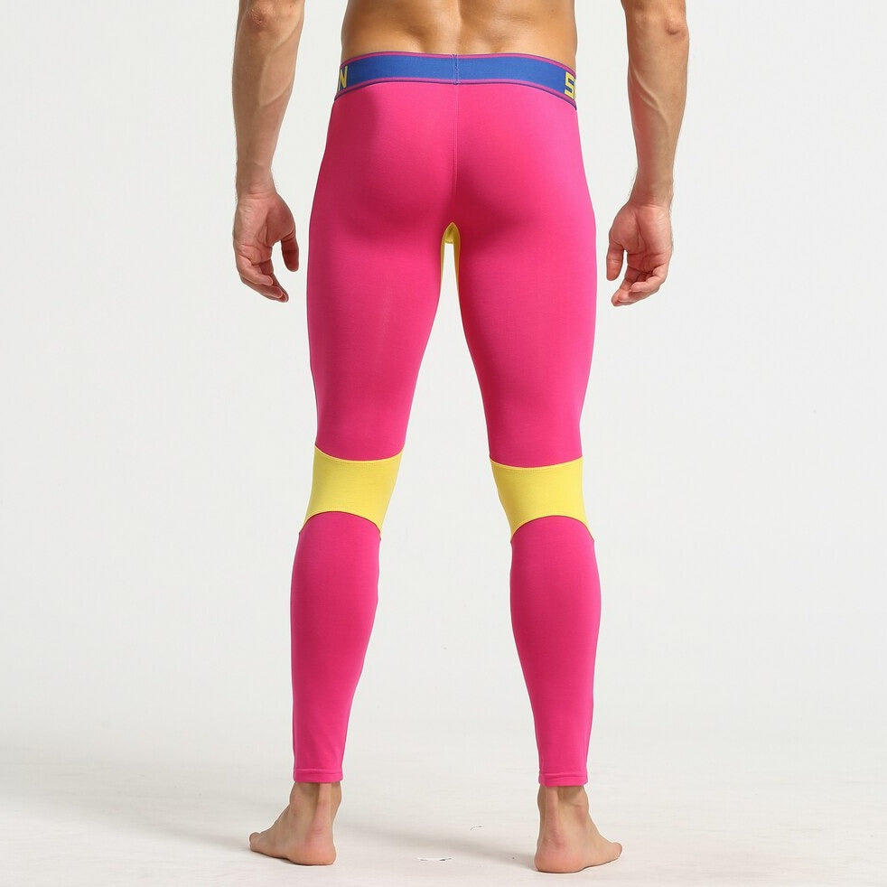 sexy gay man in pink Gay Leggings | Seobean Two Toned Workout Leggings - pridevoyageshop.com - gay men’s underwear and activewear