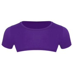 purple Men's Casual Solid Crop Tops | Gay Crop Tops & Club Wear - pridevoyageshop.com - gay crop tops, gay casual clothes and gay clothes store