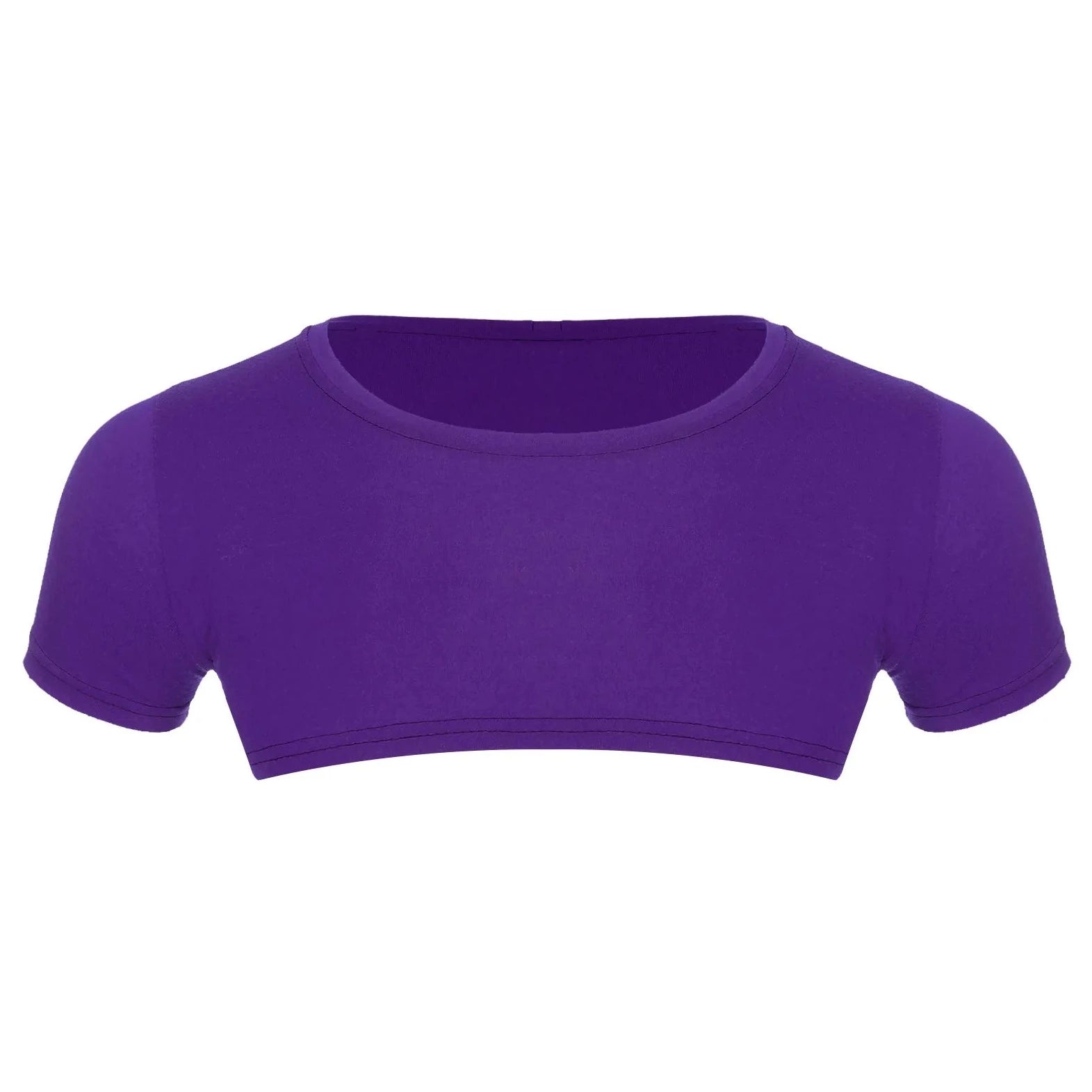 purple Men's Casual Solid Crop Tops | Gay Crop Tops & Club Wear - pridevoyageshop.com - gay crop tops, gay casual clothes and gay clothes store