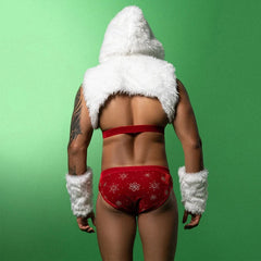 a hot man in Spicy Santa Christmas set - pridevoyageshop.com - gay costumes, men role play outfits, gay party costumes and gay rave outfits