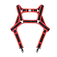 orange Pride Pulse Suspender Harness -pridevoyageshop.com - gay men’s harness, lingerie and fetish wear