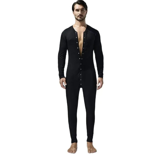 a hot daddy in black Yes, Daddy Men Onesie Pajamas - pridevoyageshop.com - gay men pajamas, gay men loungewear, gay men sleepwear