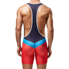 a sexy man in red Racerback Sports Performance Singlet - Men's Singlets, Bodysuits, Leotard & Unitard - pridevoyageshop.com