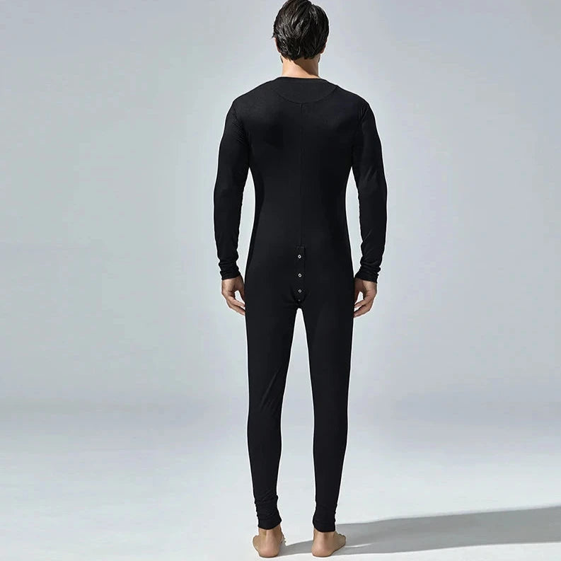 a hot daddy in black Yes, Daddy Men Onesie Pajamas - pridevoyageshop.com - gay men pajamas, gay men loungewear, gay men sleepwear