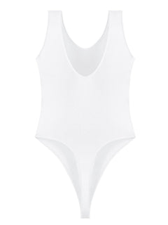 white The ’80s Shiny Thong Bodysuits - Men's Singlets, Bodysuits, Leotard & Unitard - pridevoyageshop.com