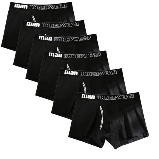 black Men's Basic Accent Boxer Brief 6-Pack - pridevoyageshop.com - gay men’s underwear and swimwear