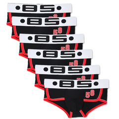 black Men's 85 Collection Running Square Cut Boxer Briefs 6-Pack - pridevoyageshop.com - gay men’s underwear and swimwear