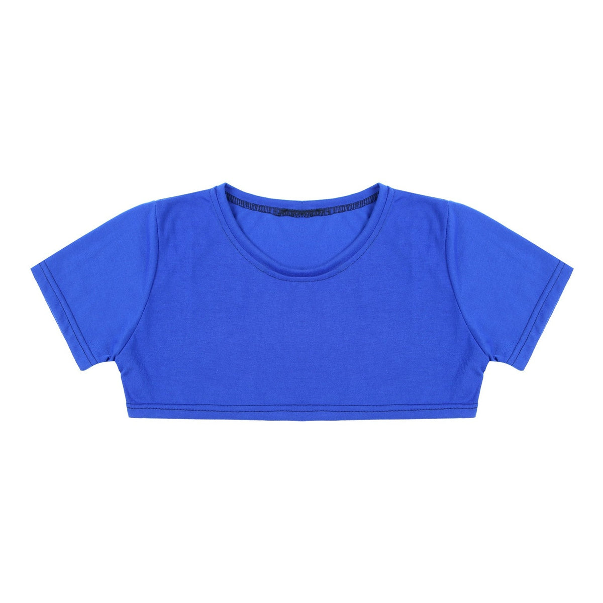 blue Men's Casual Solid Crop Tops | Gay Crop Tops & Club Wear - pridevoyageshop.com - gay crop tops, gay casual clothes and gay clothes store