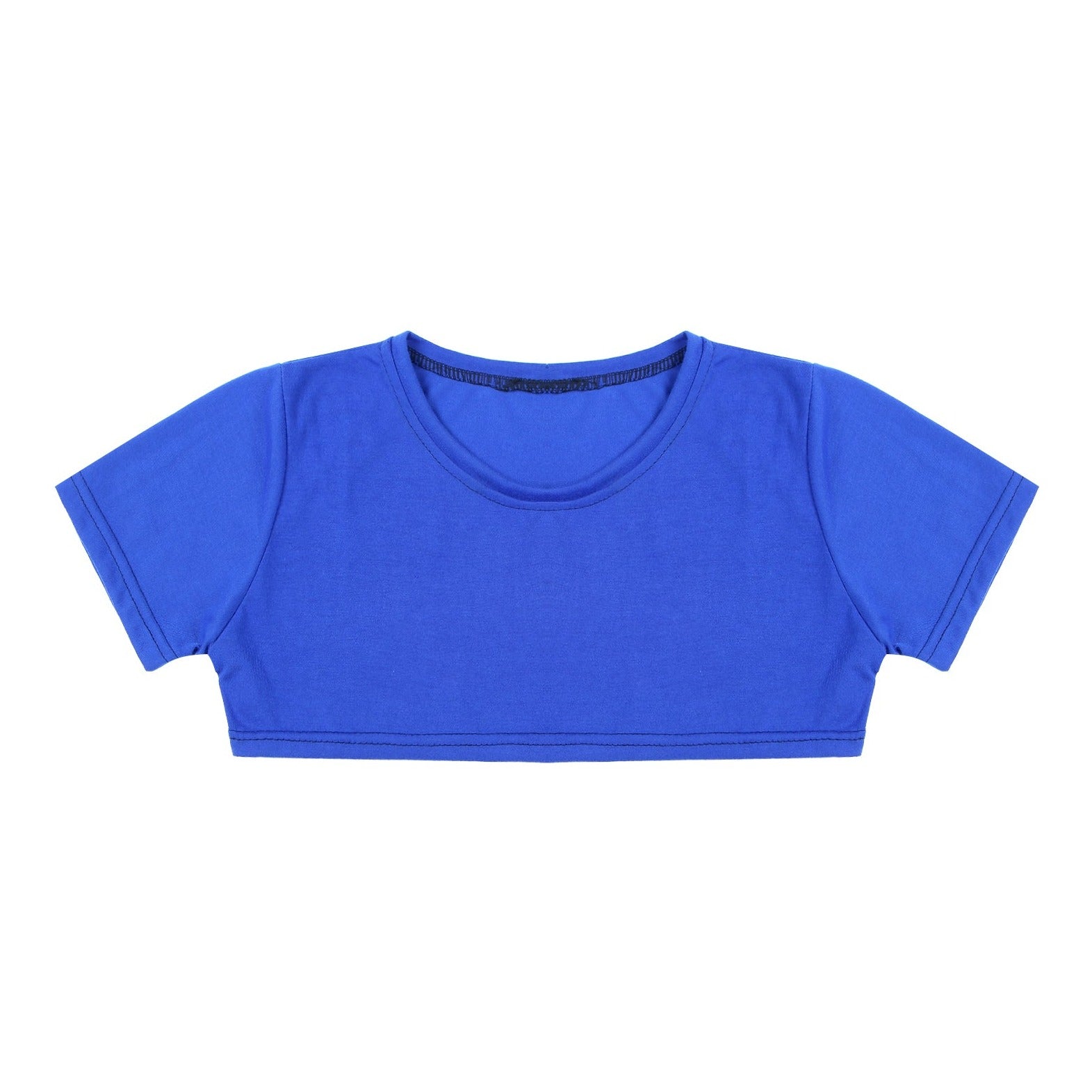 blue Men's Casual Solid Crop Tops | Gay Crop Tops & Club Wear - pridevoyageshop.com - gay crop tops, gay casual clothes and gay clothes store