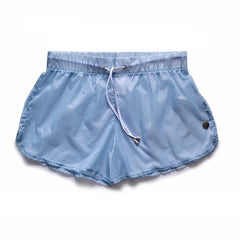 Blue Men's See-Thru Strap Shorts - Men's Activewear, gym short, sport shorts, running shorts- pridevoyageshop.com