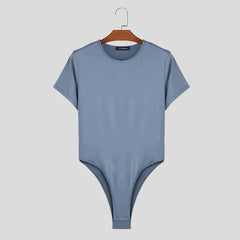 blue Men's Pure Basic T-Shirt Bodysuit - Men's Singlets, Bodysuits, Leotard & Unitard - pridevoyageshop.com