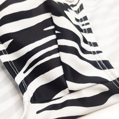 details of Gay Swimwear | Zebra Striped Swim Briefs- pridevoyageshop.com - gay men’s underwear and swimwear