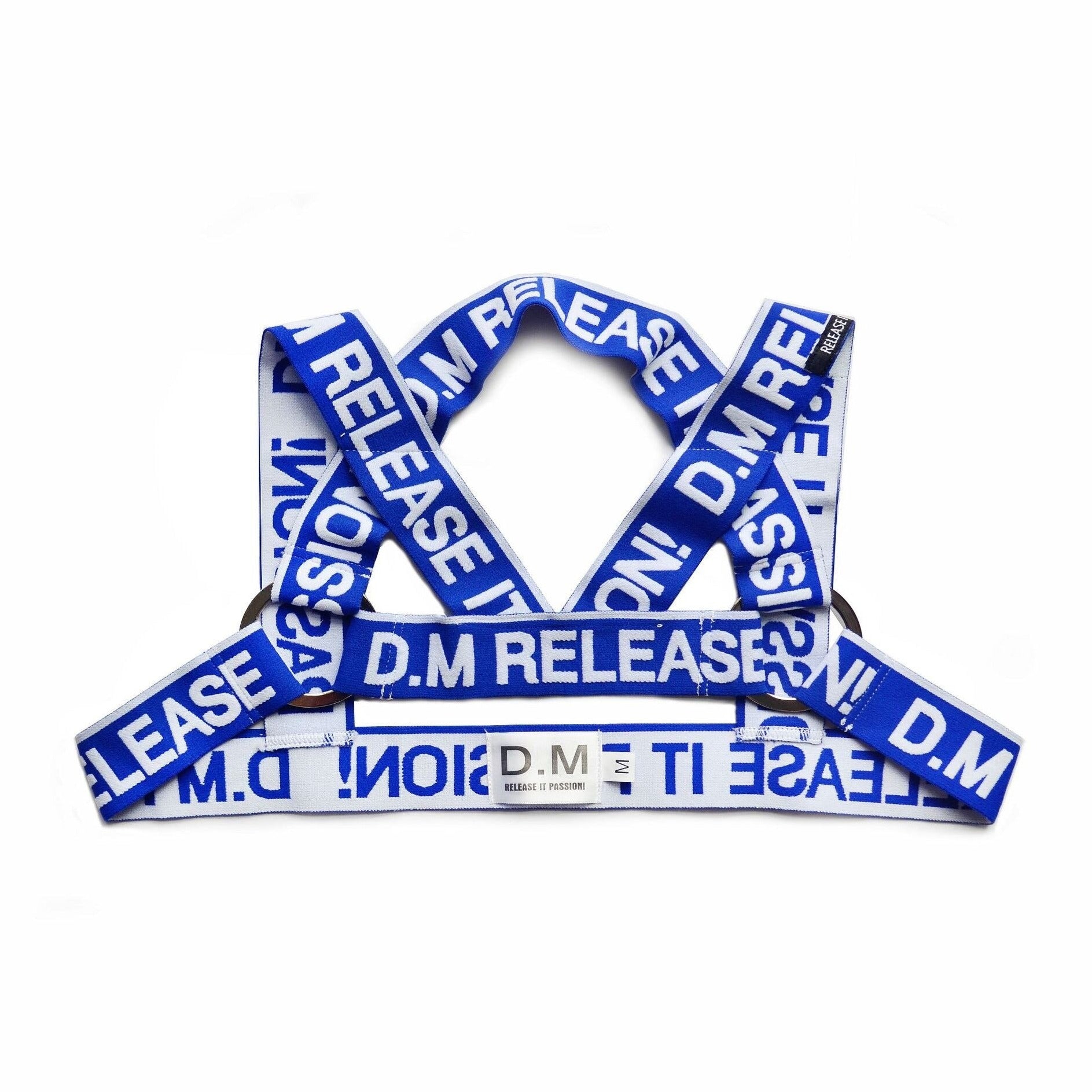 blue DM Men's Release O-Ring Chest Harness | Gay Harness- pridevoyageshop.com - gay men’s harness, lingerie and fetish wear