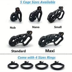 black 4 Size Loyal Chastity Cage for Gay Puppy Play - pridevoyageshop.com - gay men’s puppy play gear, lingerie, fishnet and fetish wear