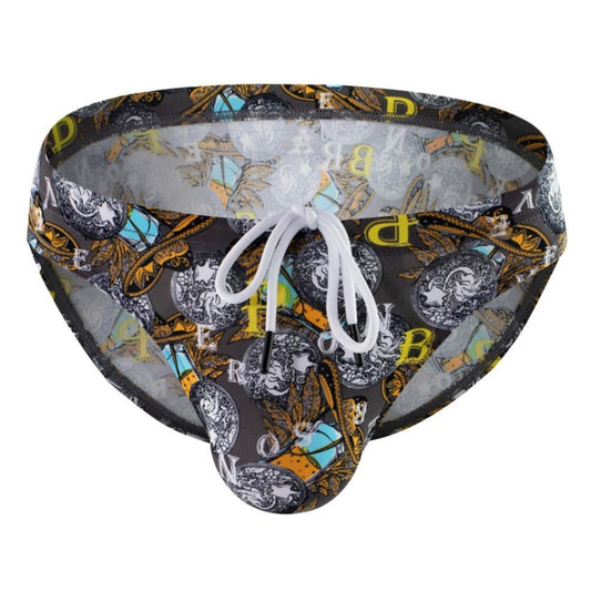 Brown BRAVE PERSON Men's Bikini Underwear: Swim Briefs with Pouch - pridevoyageshop.com - gay men’s underwear and swimwear