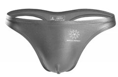 gray Brave Person Gay Men's Metallic Thong - pridevoyageshop.com - gay men’s underwear and swimwear