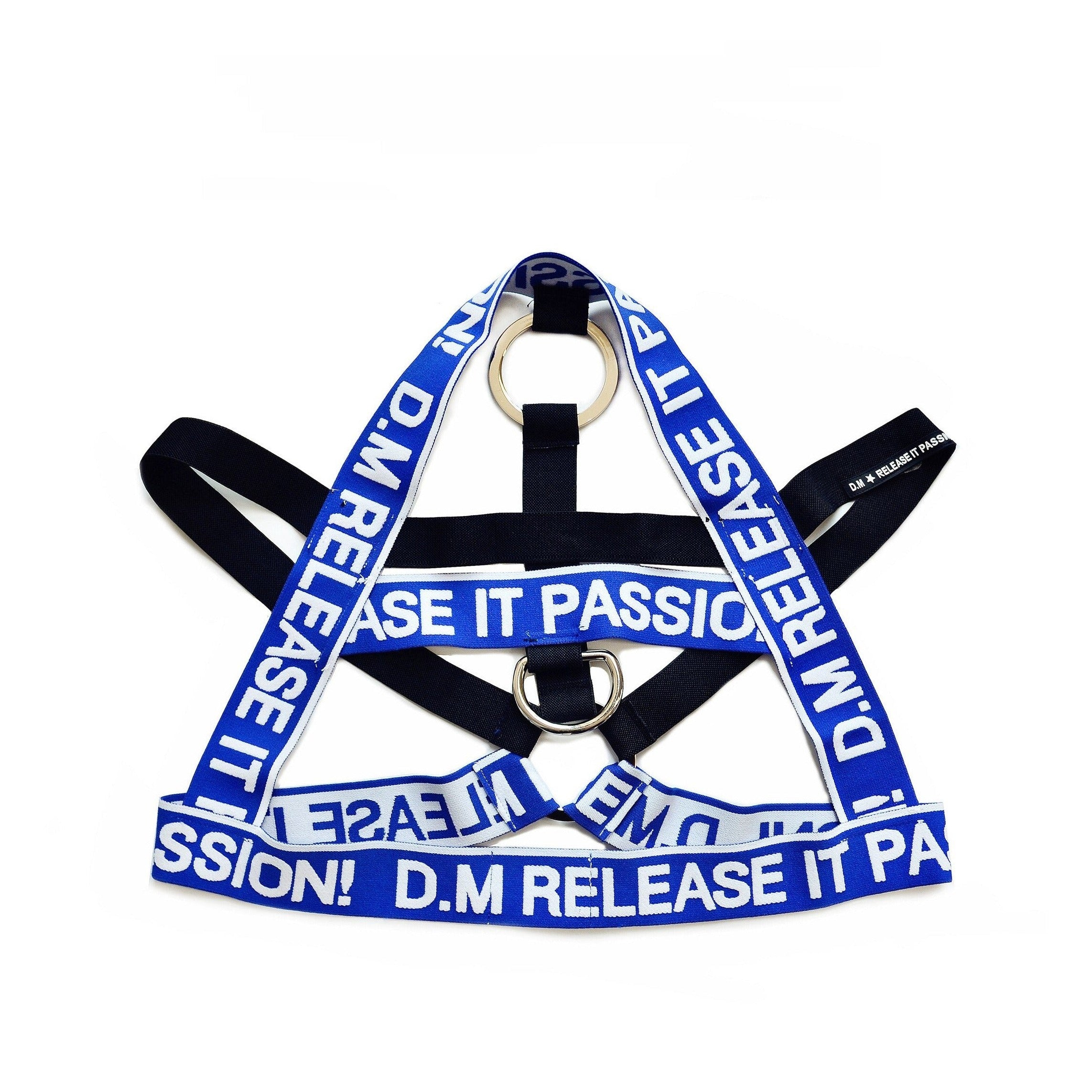 blue DM Passion Chest Harness | Gay Harness- pridevoyageshop.com - gay men’s harness, lingerie and fetish wear