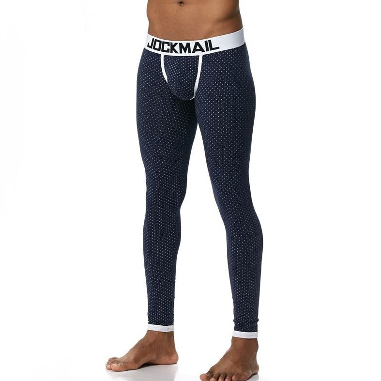 sexy gay man in navy Gay Leggings | Men's WFH Thermal Leggings - pridevoyageshop.com - gay men’s underwear and activewear