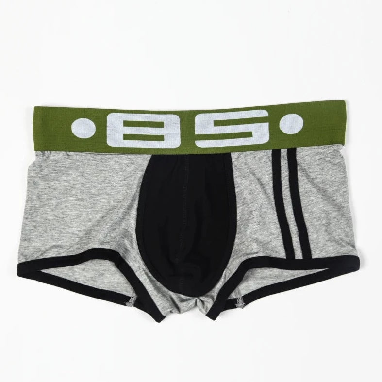 gray 85 Men's Racing Stripe Boxer Briefs - pridevoyageshop.com - gay men’s underwear and swimwear