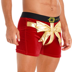 a hot man in Santa’s Surprise Christmas Boxers - pridevoyageshop.com - gay costumes, men role play outfits, gay party costumes and gay rave outfits