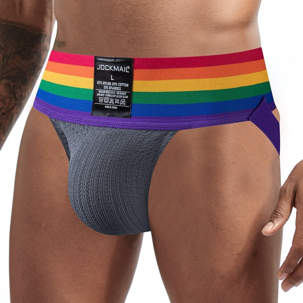 hot man in gray Gay Jockstrap: Designer Jock Strap & Gay Athletic Supporter- pridevoyageshop.com - gay men’s underwear and swimwear