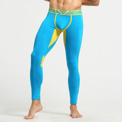 sexy gay man in blue Gay Leggings | Seobean Two Toned Workout Leggings - pridevoyageshop.com - gay men’s underwear and activewear