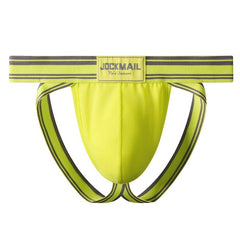 yellow Gay Gym Jockstraps: Jockmail Fiesta Rave Gay Jockstrap- pridevoyageshop.com - gay men’s underwear and swimwear