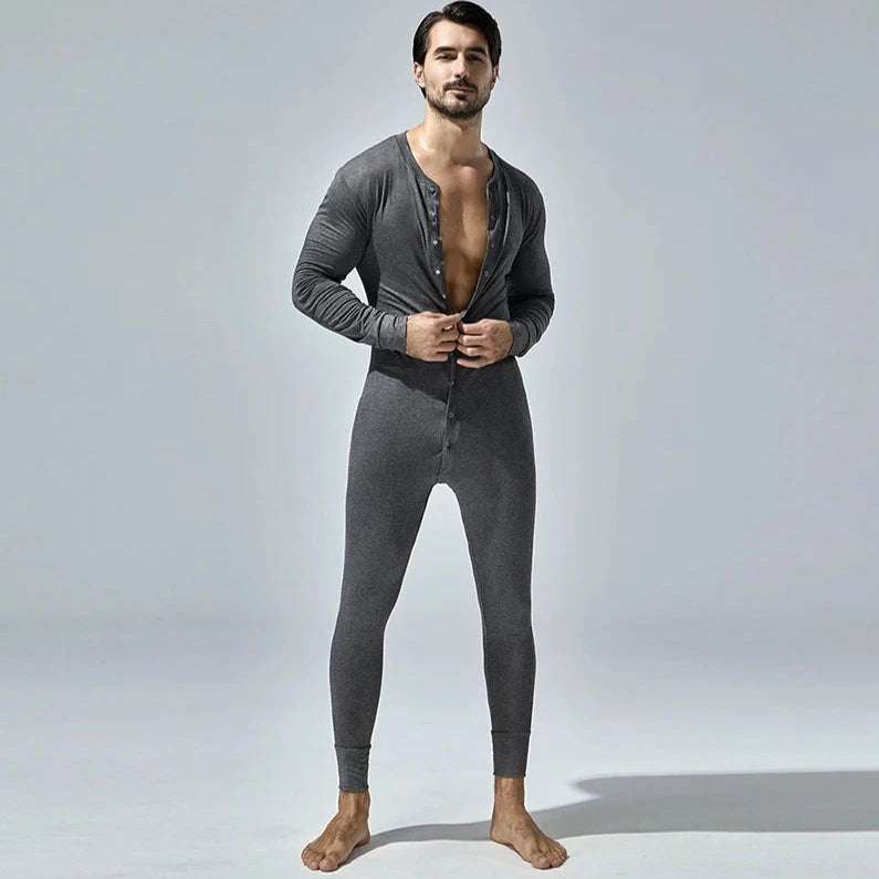 a hot daddy in gray Yes, Daddy Men Onesie Pajamas - pridevoyageshop.com - gay men pajamas, gay men loungewear, gay men sleepwear