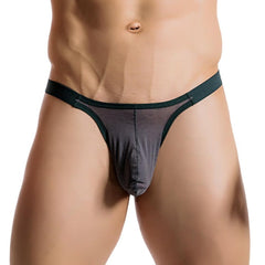 a man in Gray Sexy Mens Thongs: Semi Sheer Underwear for Gay Lingerie - pridevoyageshop.com - gay men’s underwear and swimwear