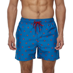 a hot gay man in blue Crabs Board Shorts - pridevoyageshop.com - gay men’s underwear and swimwear