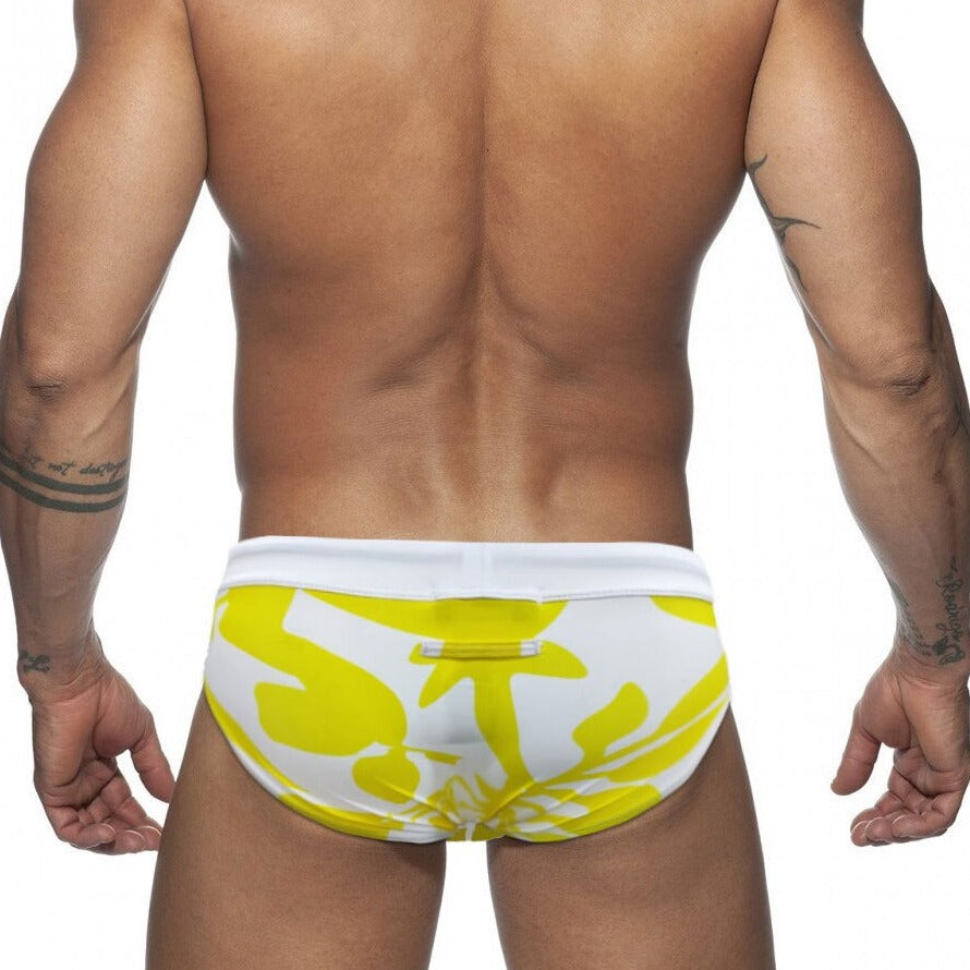 sexy gay man in yellow Gay Swimwear | Push Up Pouch Swim Briefs- pridevoyageshop.com - gay men’s underwear and swimwear