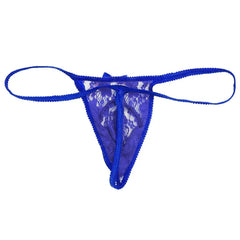 blue Men's Plus Size Desire Garden Lace Thong - pridevoyageshop.com - gay men’s bodystocking, lingerie, fishnet and fetish wear