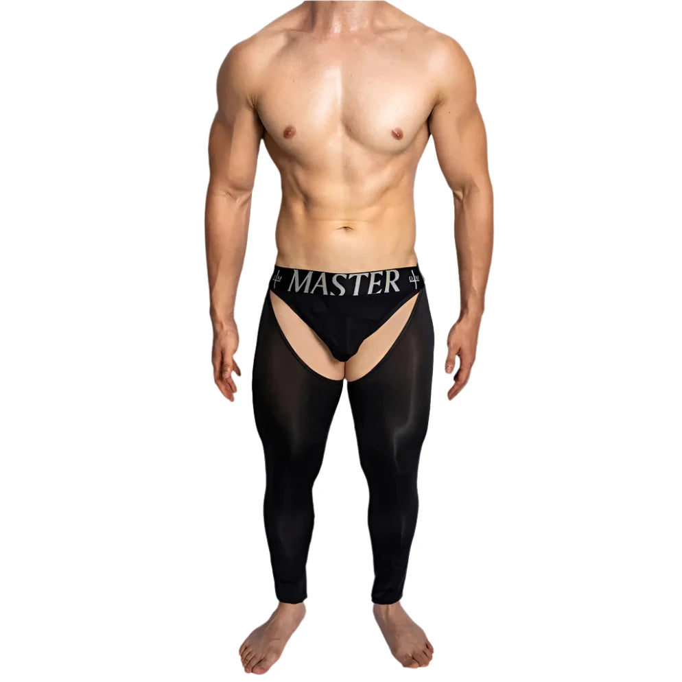 a hot man in black DM Master Cut-Out Tights - pridevoyageshop.com - gay men’s thights, leggings, and long underwear