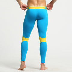 sexy gay man in blue Gay Leggings | Seobean Two Toned Workout Leggings - pridevoyageshop.com - gay men’s underwear and activewear