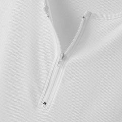 Men’s Gym Glow Ribbed Zip Tank