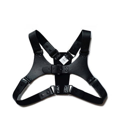 Black Faux Leather Fetish Harness | Gay Harness- pridevoyageshop.com - gay men’s harness, lingerie and fetish wear