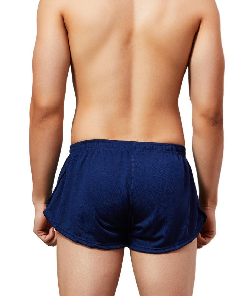sexy gay man in navy blue Seobean Men's Quick Dry Running Shorts | Gay Shorts - Men's Activewear, gym short, sport shorts, running shorts- pridevoyageshop.com